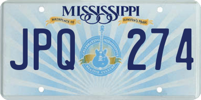 MS license plate JPQ274