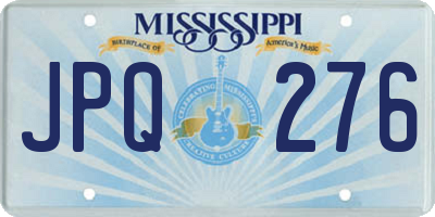 MS license plate JPQ276