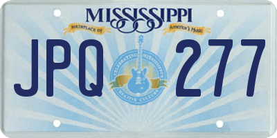 MS license plate JPQ277