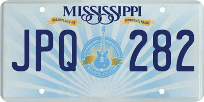 MS license plate JPQ282