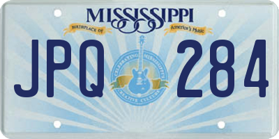 MS license plate JPQ284