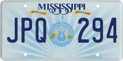 MS license plate JPQ294