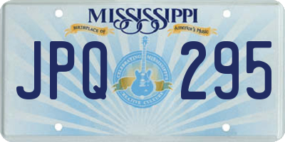 MS license plate JPQ295