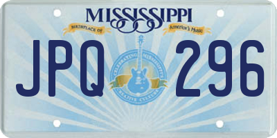 MS license plate JPQ296