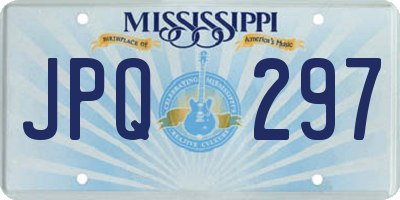 MS license plate JPQ297