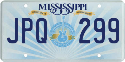 MS license plate JPQ299