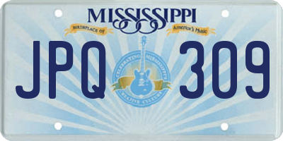 MS license plate JPQ309