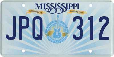 MS license plate JPQ312
