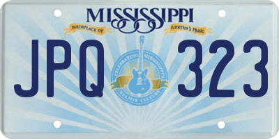 MS license plate JPQ323