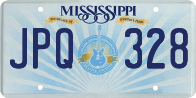MS license plate JPQ328