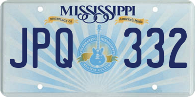 MS license plate JPQ332