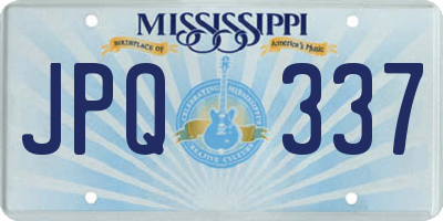 MS license plate JPQ337