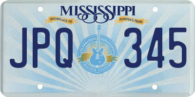 MS license plate JPQ345