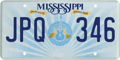 MS license plate JPQ346