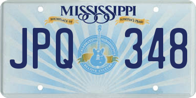 MS license plate JPQ348