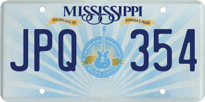 MS license plate JPQ354