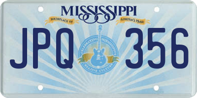 MS license plate JPQ356