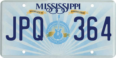 MS license plate JPQ364