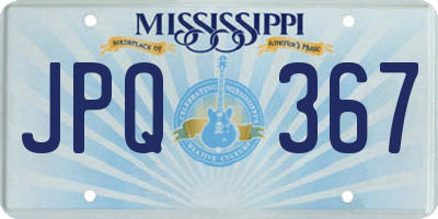 MS license plate JPQ367