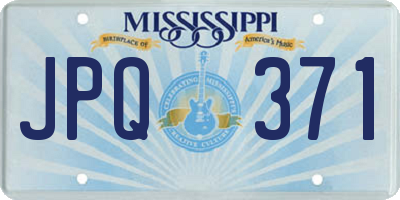 MS license plate JPQ371