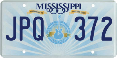 MS license plate JPQ372