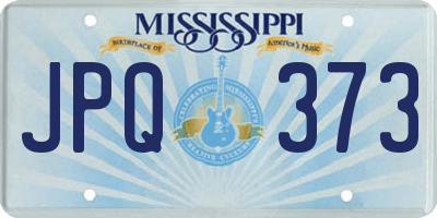 MS license plate JPQ373