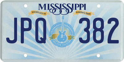 MS license plate JPQ382