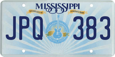 MS license plate JPQ383