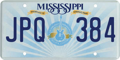 MS license plate JPQ384