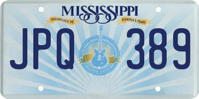 MS license plate JPQ389