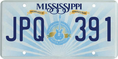 MS license plate JPQ391