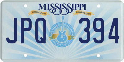 MS license plate JPQ394