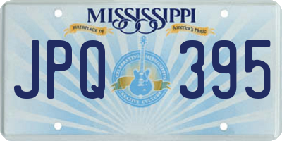 MS license plate JPQ395