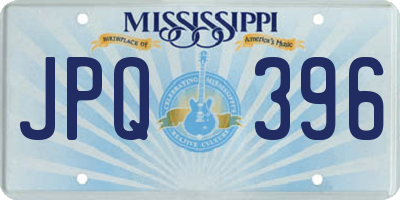 MS license plate JPQ396