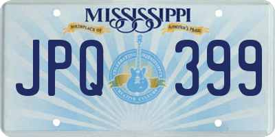 MS license plate JPQ399