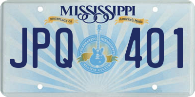 MS license plate JPQ401