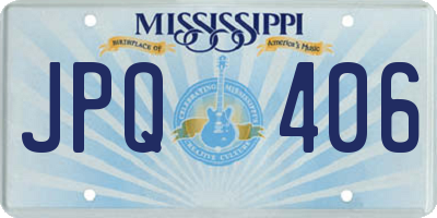 MS license plate JPQ406