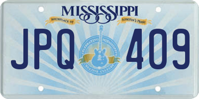 MS license plate JPQ409