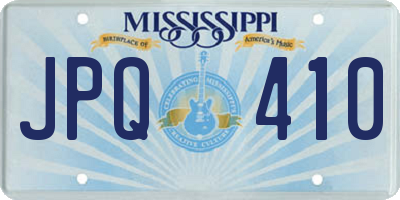 MS license plate JPQ410
