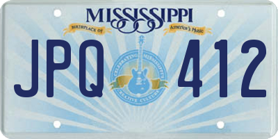 MS license plate JPQ412