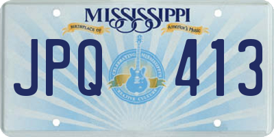 MS license plate JPQ413