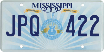 MS license plate JPQ422