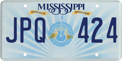 MS license plate JPQ424