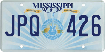 MS license plate JPQ426