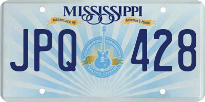 MS license plate JPQ428