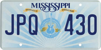 MS license plate JPQ430