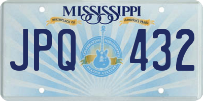 MS license plate JPQ432