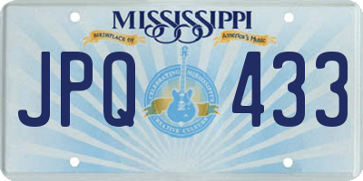 MS license plate JPQ433