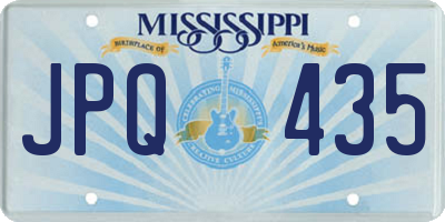 MS license plate JPQ435