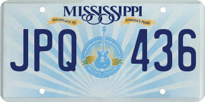 MS license plate JPQ436